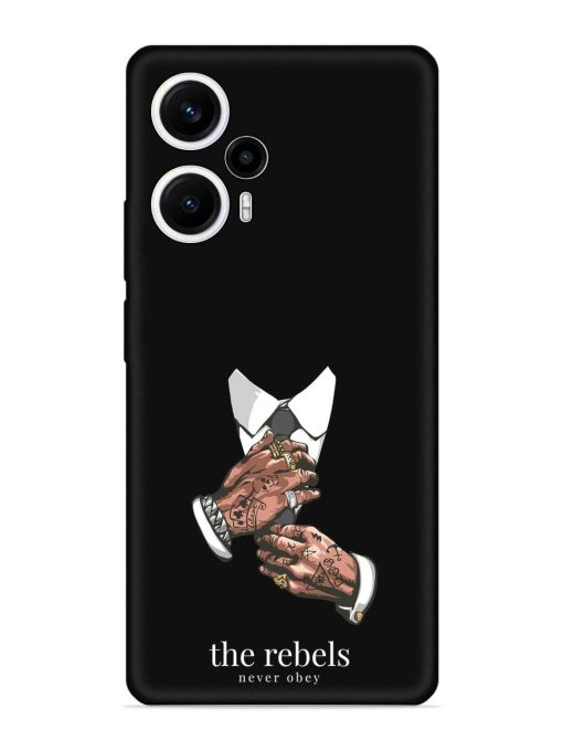 Rebels Slogan Man Embossed Soft Silicone Case for Poco F5 (5G)