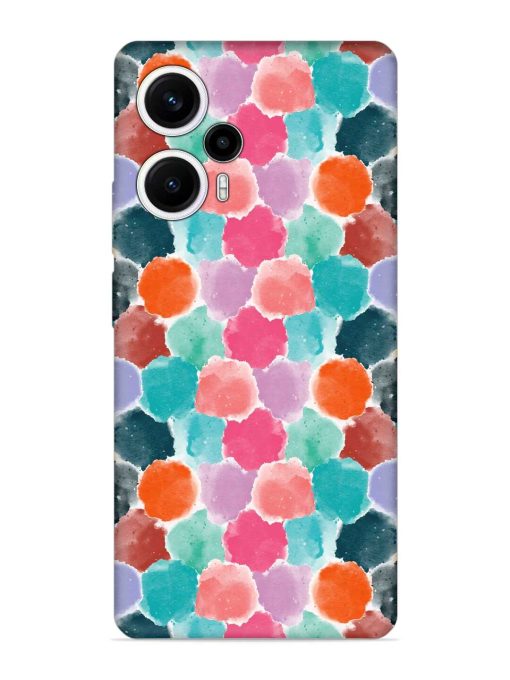 Colorful Seamless Pattern Embossed Soft Silicone Case for Poco F5 (5G) Zapvi