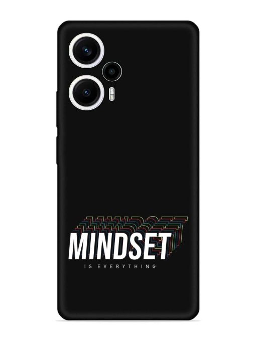 Mindset Everything Slogan Embossed Soft Silicone Case for Poco F5 (5G) Zapvi