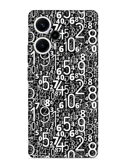 Many Numbers Different Embossed Soft Silicone Case for Poco F5 (5G)