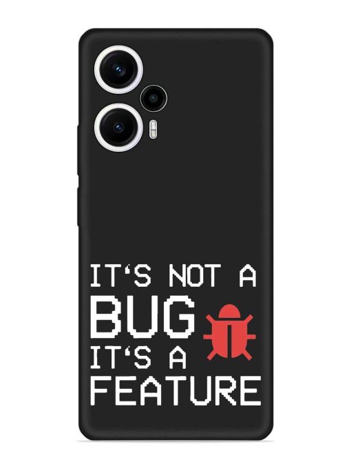 Not Bug Feature Embossed Soft Silicone Case for Poco F5 (5G) Zapvi