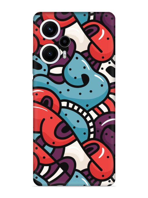 Seamless Backdrop Colorful Embossed Soft Silicone Case for Poco F5 (5G) Zapvi