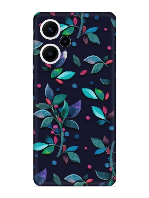 Decorative Watercolor Flower Embossed Soft Silicone Case for Poco F5 (5G) Zapvi