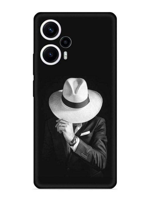 Men Under Hat Embossed Soft Silicone Case for Poco F5 (5G) Zapvi