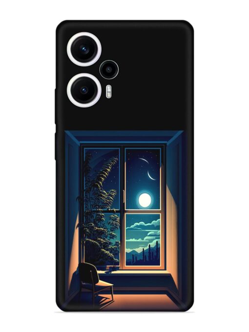 Night View At Window Embossed Soft Silicone Case for Poco F5 (5G)