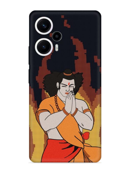 Shree Ram Vector Embossed Soft Silicone Case for Poco F5 (5G)