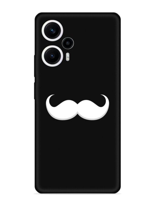 Mustache Vector Embossed Soft Silicone Case for Poco F5 (5G) Zapvi