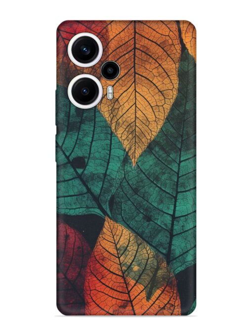 Leaves Artwork Embossed Soft Silicone Case for Poco F5 (5G) Zapvi