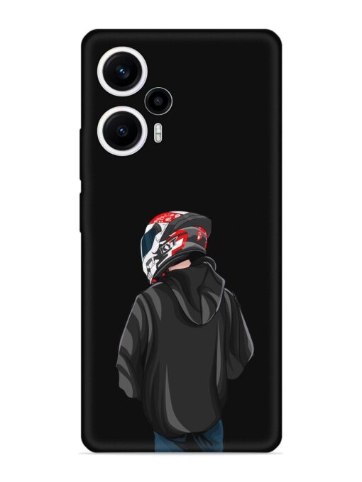 Motorcycle Rider Embossed Soft Silicone Case for Poco F5 (5G) Zapvi