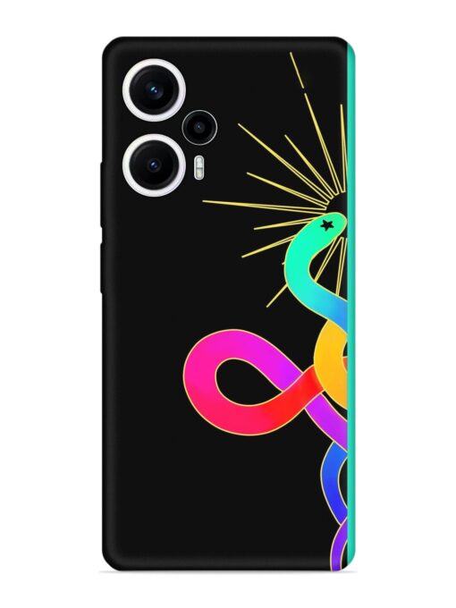 Art Geometric Abstraction Embossed Soft Silicone Case for Poco F5 (5G) Zapvi