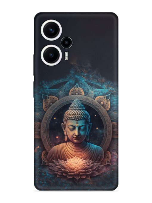 Gautam Buddha Embossed Soft Silicone Case for Poco F5 (5G) Zapvi