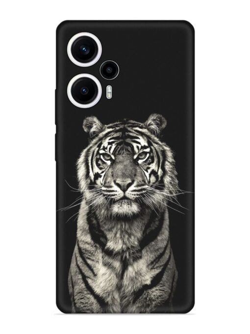 Tiger Art Embossed Soft Silicone Case for Poco F5 (5G) Zapvi