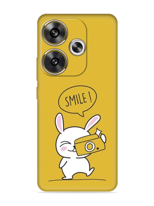 Hey Smile Please Embossed Soft Silicone Case for Poco F6 (5G) Zapvi