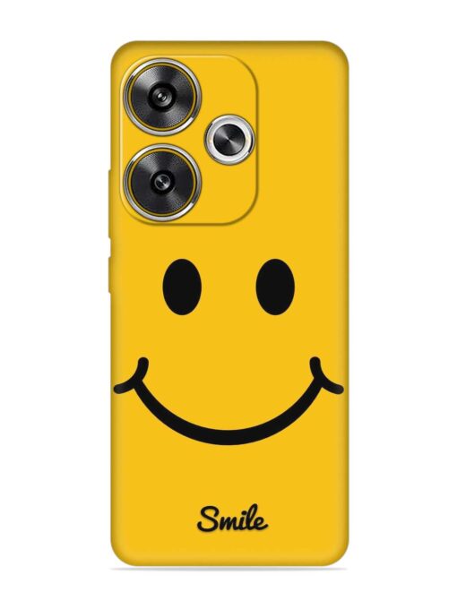 Yellow Smiley Embossed Soft Silicone Case for Poco F6 (5G) Zapvi