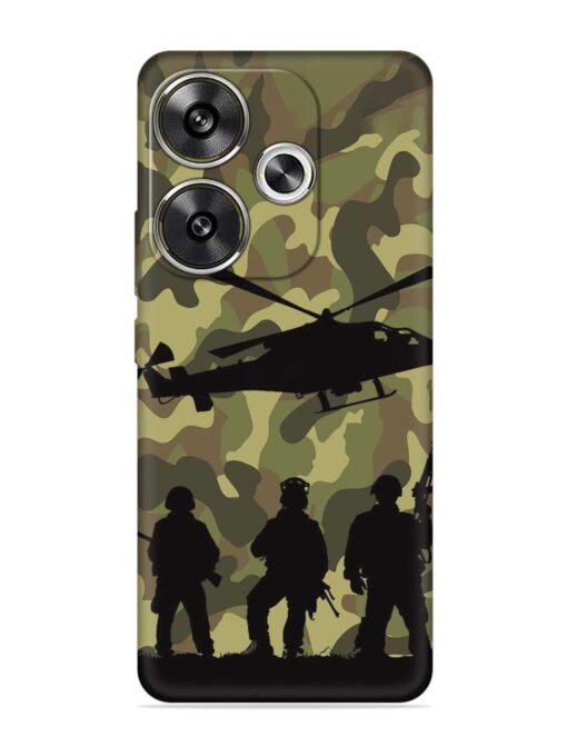 Army Heros Embossed Soft Silicone Case for Poco F6 (5G) Zapvi