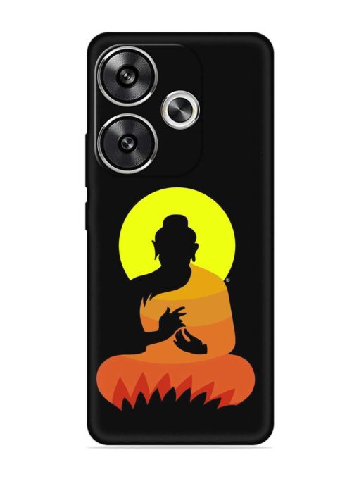 Buddha Art Black Embossed Soft Silicone Case for Poco F6 (5G)