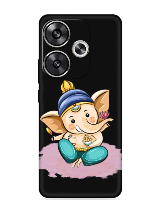 Bal Ganesh Vector Art Embossed Soft Silicone Case for Poco F6 (5G) Zapvi