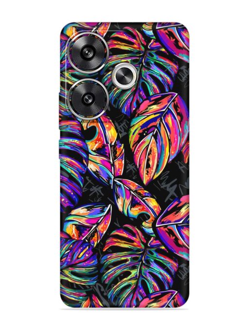 Tropical Seamless Vector Embossed Soft Silicone Case for Poco F6 (5G) Zapvi