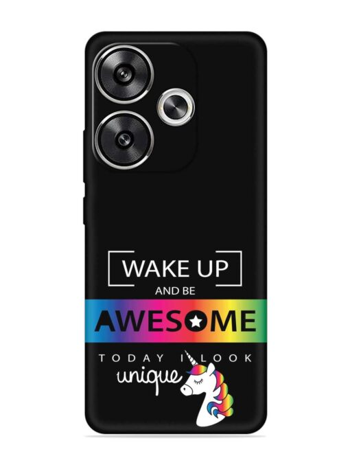 Inspirational Quote Unicorn Embossed Soft Silicone Case for Poco F6 (5G) Zapvi