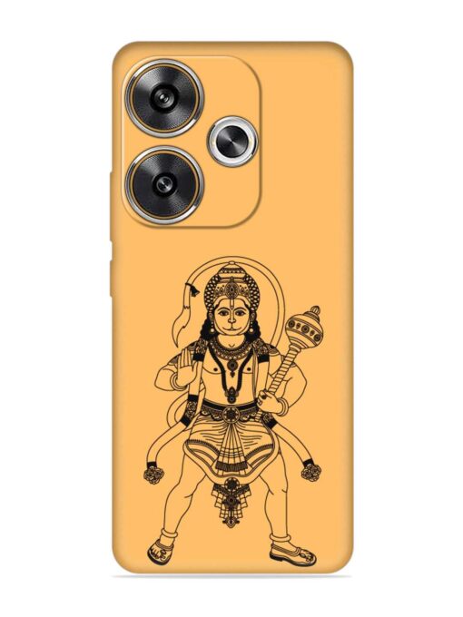 Indian God Hanuman Embossed Soft Silicone Case for Poco F6 (5G)