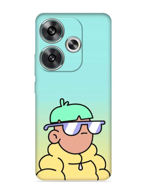 Doodles Cool Character Embossed Soft Silicone Case for Poco F6 (5G)