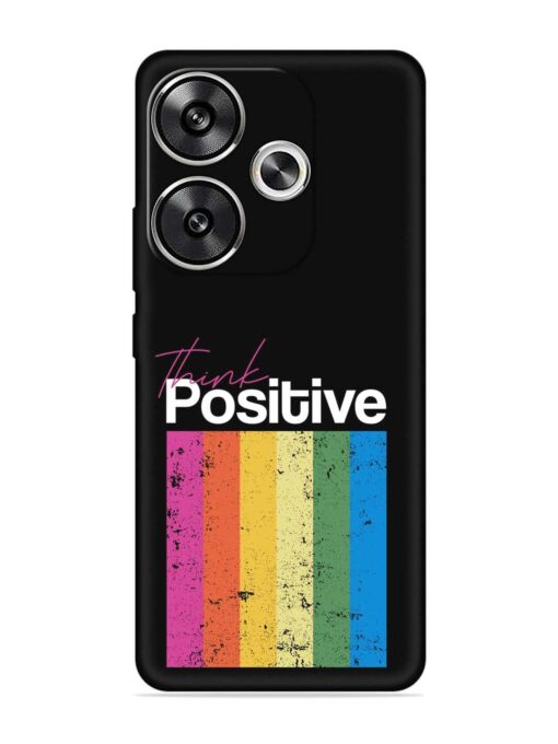 Think Positive Typography Embossed Soft Silicone Case for Poco F6 (5G) Zapvi