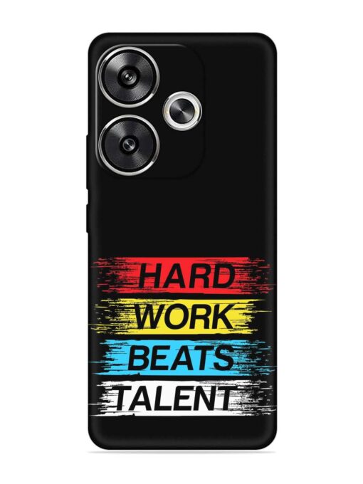 Hard Work Beats Embossed Soft Silicone Case for Poco F6 (5G) Zapvi