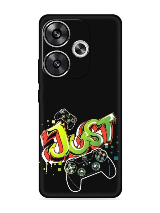 Graffiti Gamepad Illustration Embossed Soft Silicone Case for Poco F6 (5G)