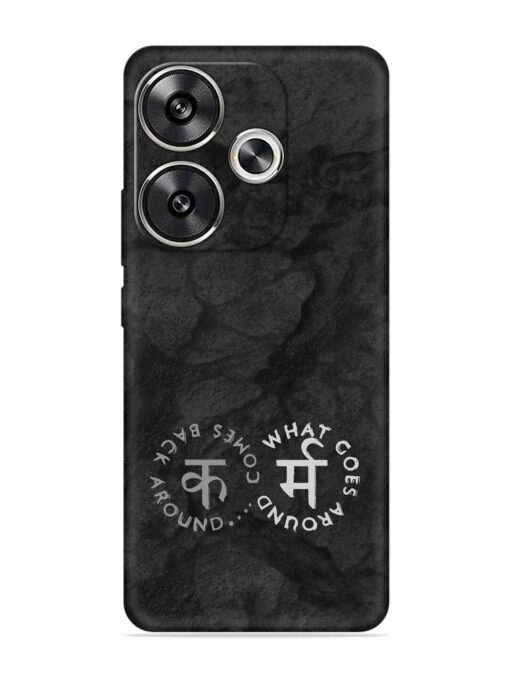 Karma Hindi Word Embossed Soft Silicone Case for Poco F6 (5G) Zapvi