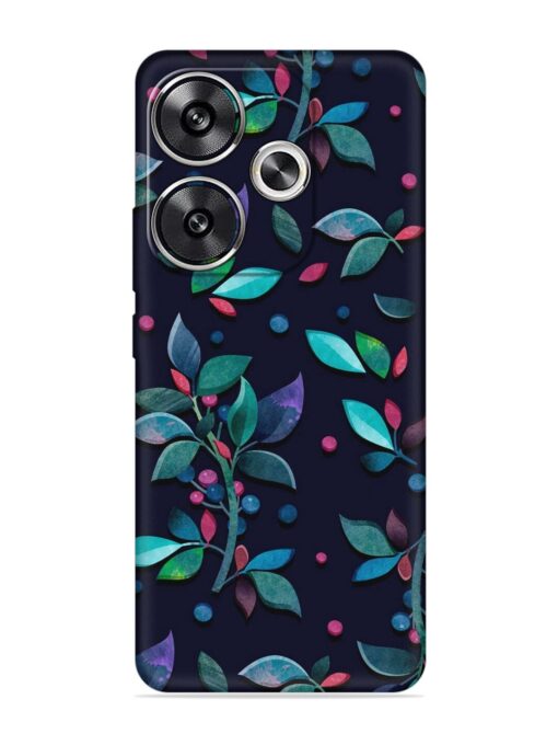 Decorative Watercolor Flower Embossed Soft Silicone Case for Poco F6 (5G)