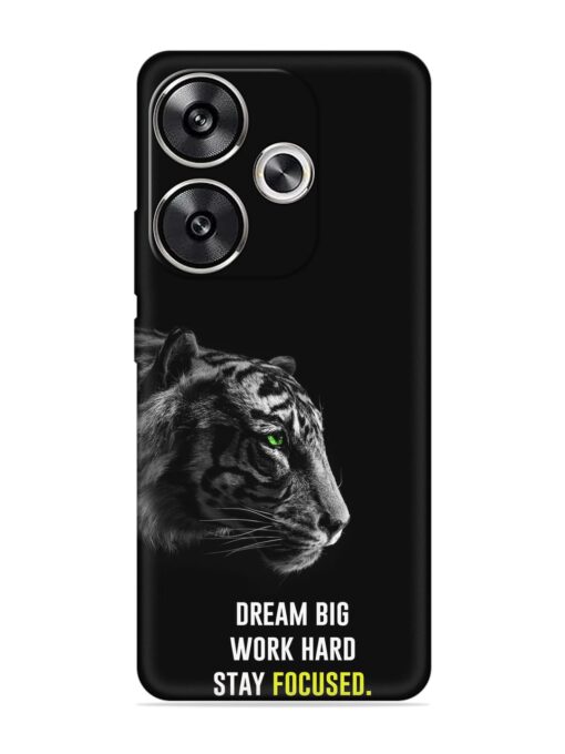 Dream Big Work Hard Embossed Soft Silicone Case for Poco F6 (5G)