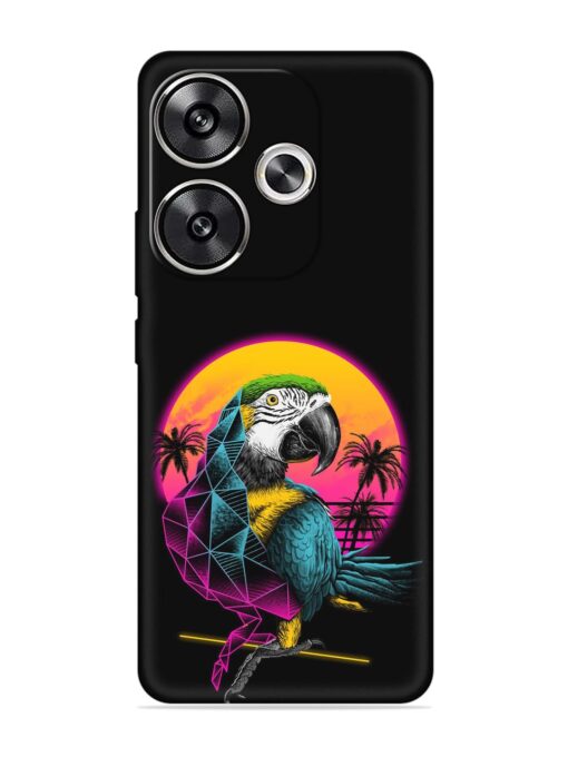 Rad Parrot Embossed Soft Silicone Case for Poco F6 (5G)