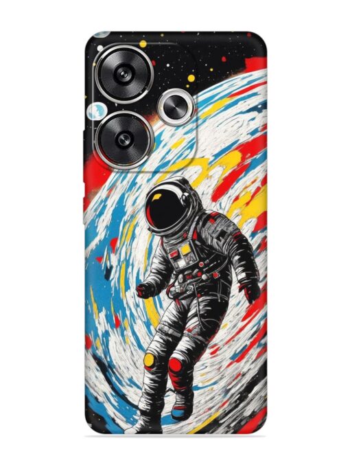 Astronaut Art Embossed Soft Silicone Case for Poco F6 (5G)