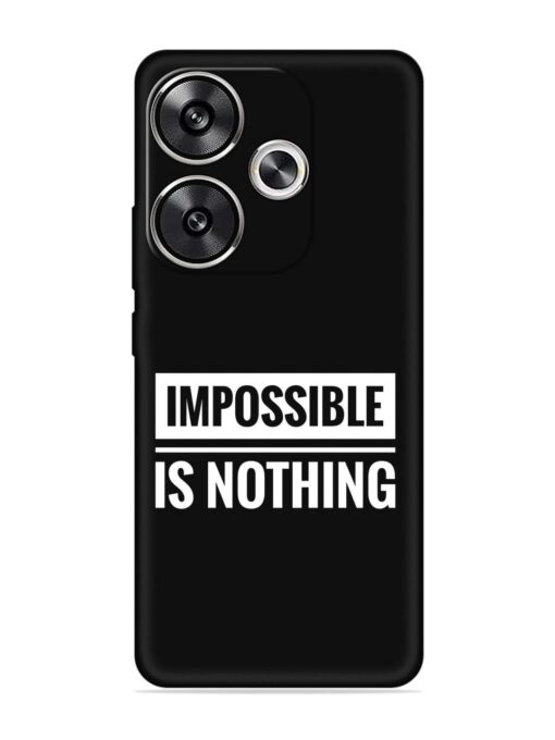 Impossible Is Nothing Embossed Soft Silicone Case for Poco F6 (5G) Zapvi