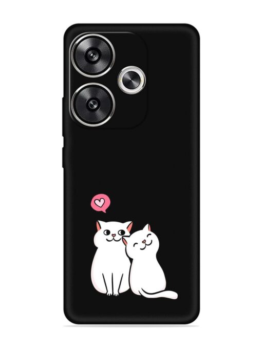 Cute Loving Cats Embossed Soft Silicone Case for Poco F6 (5G) Zapvi