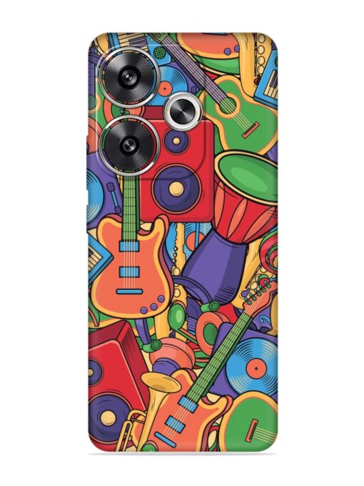 Colorful Music Art Embossed Soft Silicone Case for Poco F6 (5G) Zapvi