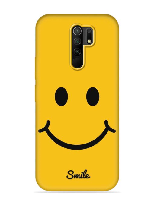 Yellow Smiley Embossed Soft Silicone Case for Poco M2