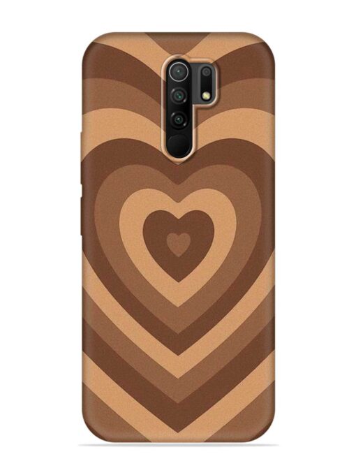 Brown Heart Embossed Soft Silicone Case for Poco M2 Zapvi