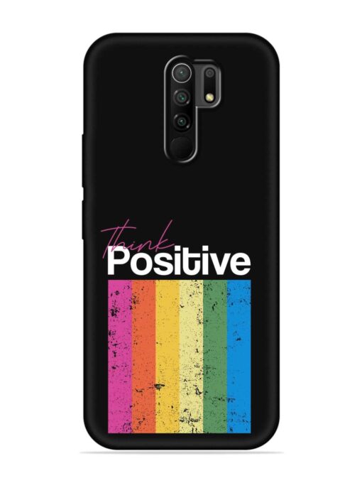 Think Positive Typography Embossed Soft Silicone Case for Poco M2 Zapvi