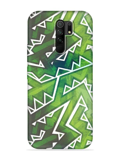 Green Graffiti Seamless Embossed Soft Silicone Case for Poco M2 Zapvi