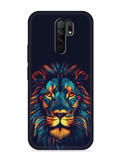 Colorful Lion Embossed Soft Silicone Case for Poco M2 Zapvi