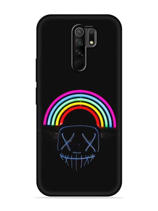 Mask Rainbow Embossed Soft Silicone Case for Poco M2