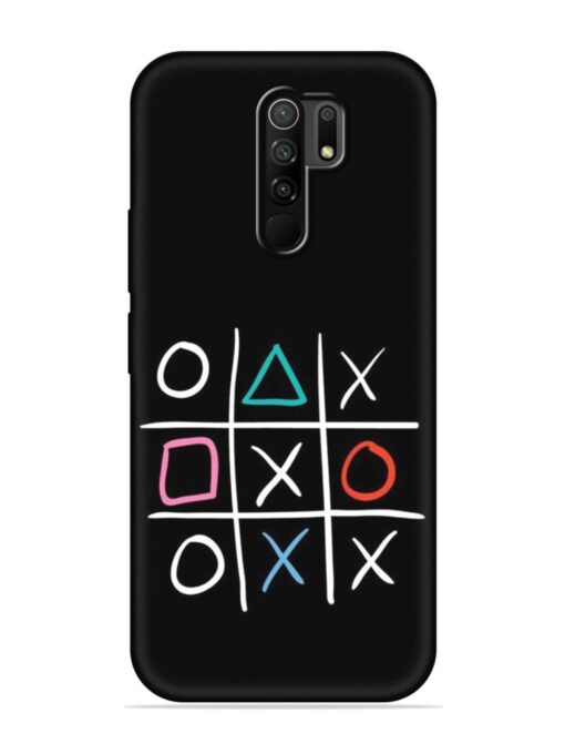 Super Neon Tic-Tac-Toe Embossed Soft Silicone Case for Poco M2 Zapvi