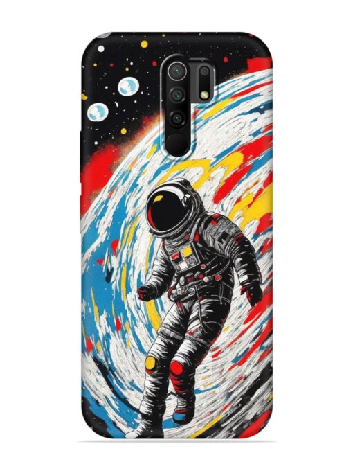 Astronaut Art Embossed Soft Silicone Case for Poco M2