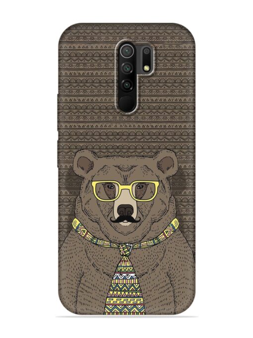 Grizzly Bear Embossed Soft Silicone Case for Poco M2 Zapvi