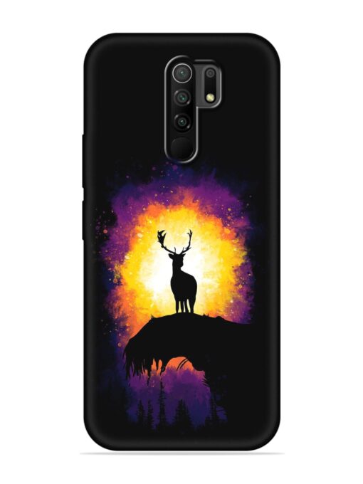 Elk Animal Art Embossed Soft Silicone Case for Poco M2 Zapvi