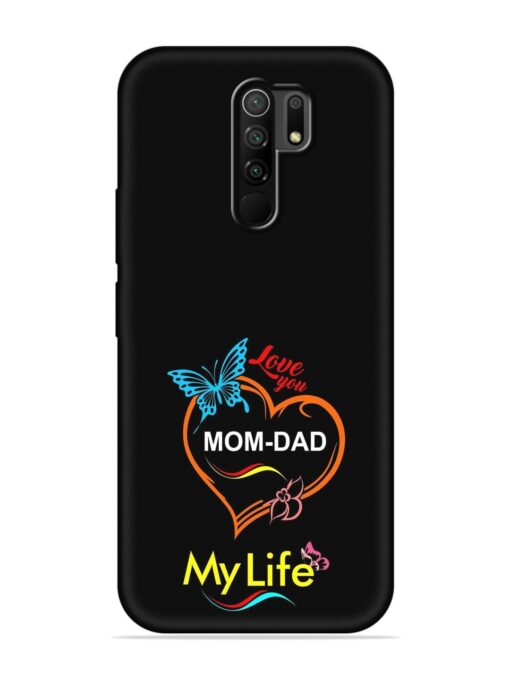 Love You Mom Dad Embossed Soft Silicone Case for Poco M2 Zapvi