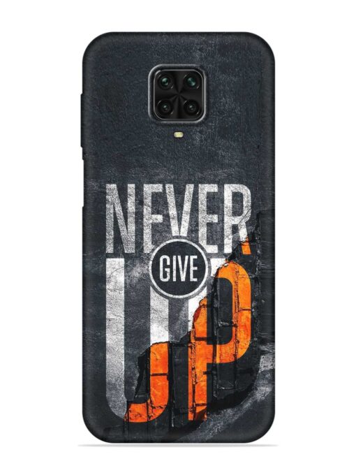 Never Give Up Embossed Soft Silicone Case for Poco M2 Pro Zapvi