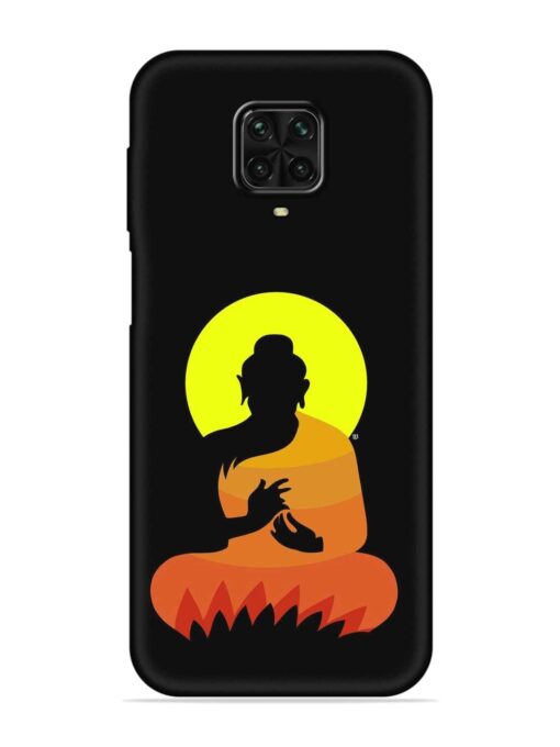 Buddha Art Black Embossed Soft Silicone Case for Poco M2 Pro