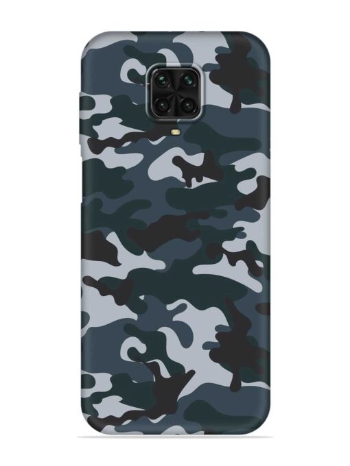 Dark Blue Army Military Art Embossed Soft Silicone Case for Poco M2 Pro